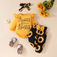 thumbnail image 4 of TOWED22 Baby Girl Clothes 3 6 9 12 Months Outfits Long Sleeve Knitted Romper & Daisy Pants Fall Winter 3Pcs Clothes Sets(Orange,0-3 M), 4 of 9