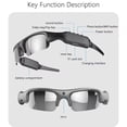 thumbnail image 4 of Smart Bluetooth Glasses with HD Camera, 1080P Video Recording with Audio for Travel & Outdoor Ready, 4 of 10