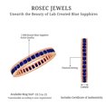 thumbnail image 6 of Lab Created Blue Sapphire Eternity Band Ring (1 CT, Rosec Jewels), 14K Rose Gold, US 6.50, 6 of 7