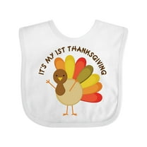 Inktastic It's My 1st Thanksgiving Boys or Girls Baby Bib