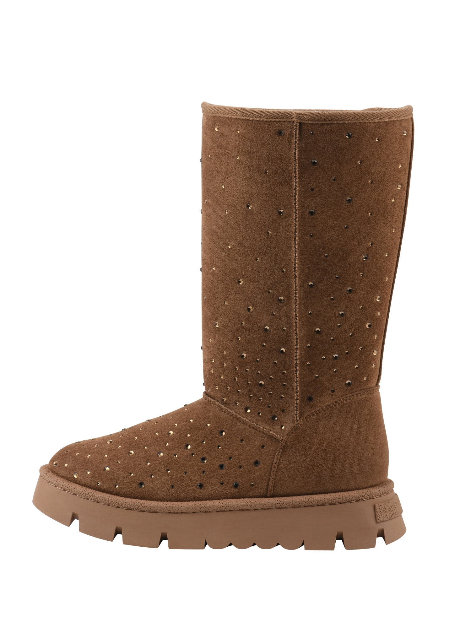 White Mountain Women's Mid Calf Rhinestone Cozy Boot