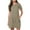 Khaki, variant on ShomPort Summer Dresses for Women Casual Short Sleeve Vacation Beach Sundresses Loose Athletic Mini Dress