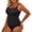 EliteGoogv#Black, variant on Women One Piece Swimsuit Plus Size Ribbed Fabric Pleated Design Slim Fit Tummy Control Modest Bathing Suit,Dark Blue,12