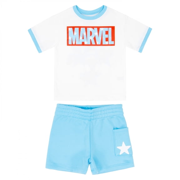 Marvel America's Heroes Toddler Shorts and T-Shirt Set-Toddler 2T