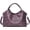 Dark Purple, variant on Women's Soft Leather Hobo Handbag, Medium Crossbody Satchel Tote Bag with Top Handle for Work Travel