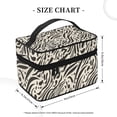 thumbnail image 2 of Handbag Travel Bag Cosmetic Bag 9×6.3×6.7in Multi-Function Bag Large Capacity For Camping Travel Family Travel Zebra Skin Print Style Saddlebrown_1, 2 of 6