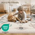 thumbnail image 4 of ODIKA 9'x12' Cowboy Southwestern Cow Skull Boho Motif Closet Themed Washable Area Rug None Non-Shedding, Easy Care for Master Suite, California King, Under Bed, 4 of 7