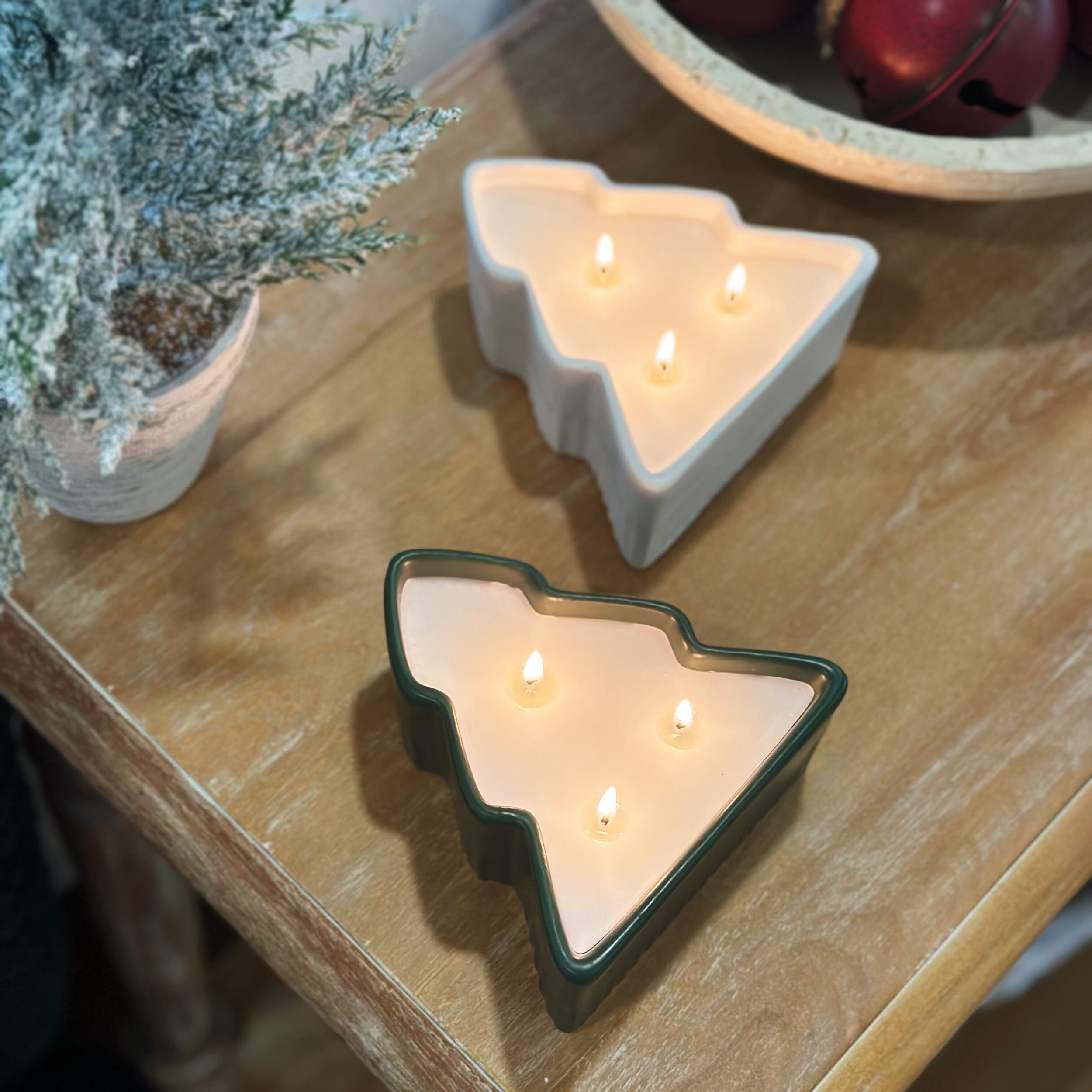 Better Homes & Gardens Cashmere Teak Scented 3 Wick Ceramic Tree Dish Candle 10oz