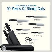 Ninja NeverDull Razor-Sharp 13-Piece Knife System with Removable Sharpener, Laser-Cut Blades, NK12013BK1, Black