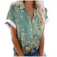 thumbnail image 2 of Fiudx Ofertas Flash Artículos En Oferta Blusas de Manga Corta Estampadas Informales Regulares para Mujertop, 2 of 5