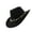 Black, variant on Vintage Jazzy Hat Adult Stage Show Hat Beaded Belt Dancing Hat Ethnic Fedoras