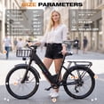 thumbnail image 4 of Electric Bike for Adults, 750W Motor, 26" Tires, 25MPH Electric Mountain Bike, 48V 15AH Removable Battery, 7-Speed with Front Suspension,UL2849, 4 of 14