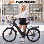 PostJoy Electric Mountain Bike 26 1500W Peak Motor, 65 Miles 28MPH Ebike, 480Wh Battery Electric Bicycle for Adults 7 Speed Electric Bicycles Front Fork Suspension