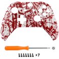 thumbnail image 3 of eXtremeRate® The Blood Spatter Patterned Faceplate Cover, Soft Touch Front Housing Shell Case, Comfortable Soft Grip, 3 of 5