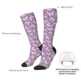 thumbnail image 4 of Sigee Purple Butterflies Floral for Socks for Men Women Socks Stocking Compression Socks, 4 of 6