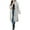 Light Gray, variant on Women's Standing Collar Imitation Trench Long Coat Jacket Outerwear for Ladies