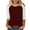 Wine, variant on Diufon Fall Womens Tunics Trendy Color Block Comfortable Blouses Round Neck 3/4 Sleeve Tops