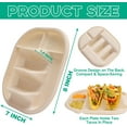 thumbnail image 2 of 50-Pack Disposable Taco Plates with Room for Sides - Biodegradable Cornstarch - Fits 4-6 Inch Soft or Hard Tortilla Shells - Small Taco Holder Plate - Ideal for Mexican Party - Microwave Safe, 2 of 8