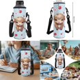 thumbnail image 7 of Bulopur Watermelon Capybara Print Kids Backpack Set 4 Pcs Durable Breathable Kids School Bag with Lunch Box, Pencil Case and Water Bottle Cover for Capybara Lovers Kids, 7 of 7