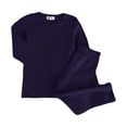 thumbnail image 4 of felwors Boys 2 Piece Outfit Fall Long Sleeve Top and Jogger Pants Kids Tracksuit Pant Set (Navy,2-3 Years), 4 of 7