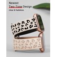thumbnail image 2 of TOYOUTHS 2 Packs Leopard Engraved Band Compatible with Fitbit Versa 2/Fitbit Versa/Versa Lite Bands Women, Two-Tone Cheetah Soft Silicone Sport Designer Cute Fancy Summer Strap for Versa 2 Smart Watch, 2 of 6