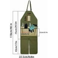 thumbnail image 2 of Gardening Apron Adjustable Legs Waterproof Apron with 6 Release Pockets for Gardening Woodworking Pottery BBQ, 2 of 6