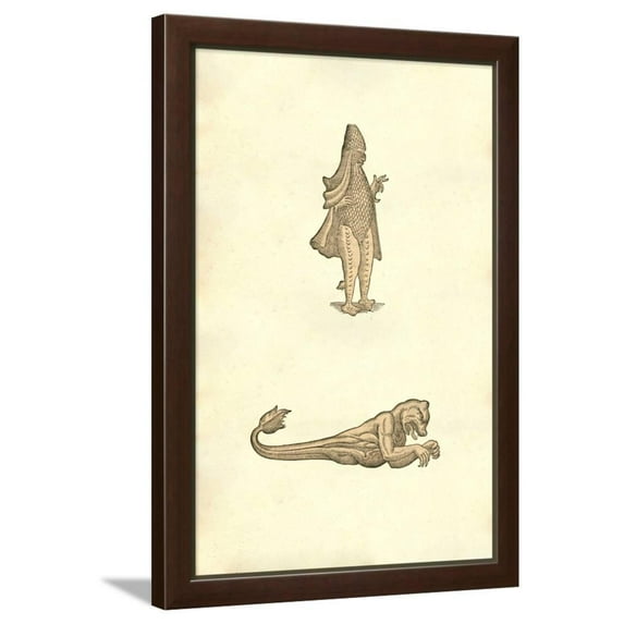 Sea Monster Effigies, Framed Art Print Wall Art by Ulisse Aldrovandi Sold by Art.Com