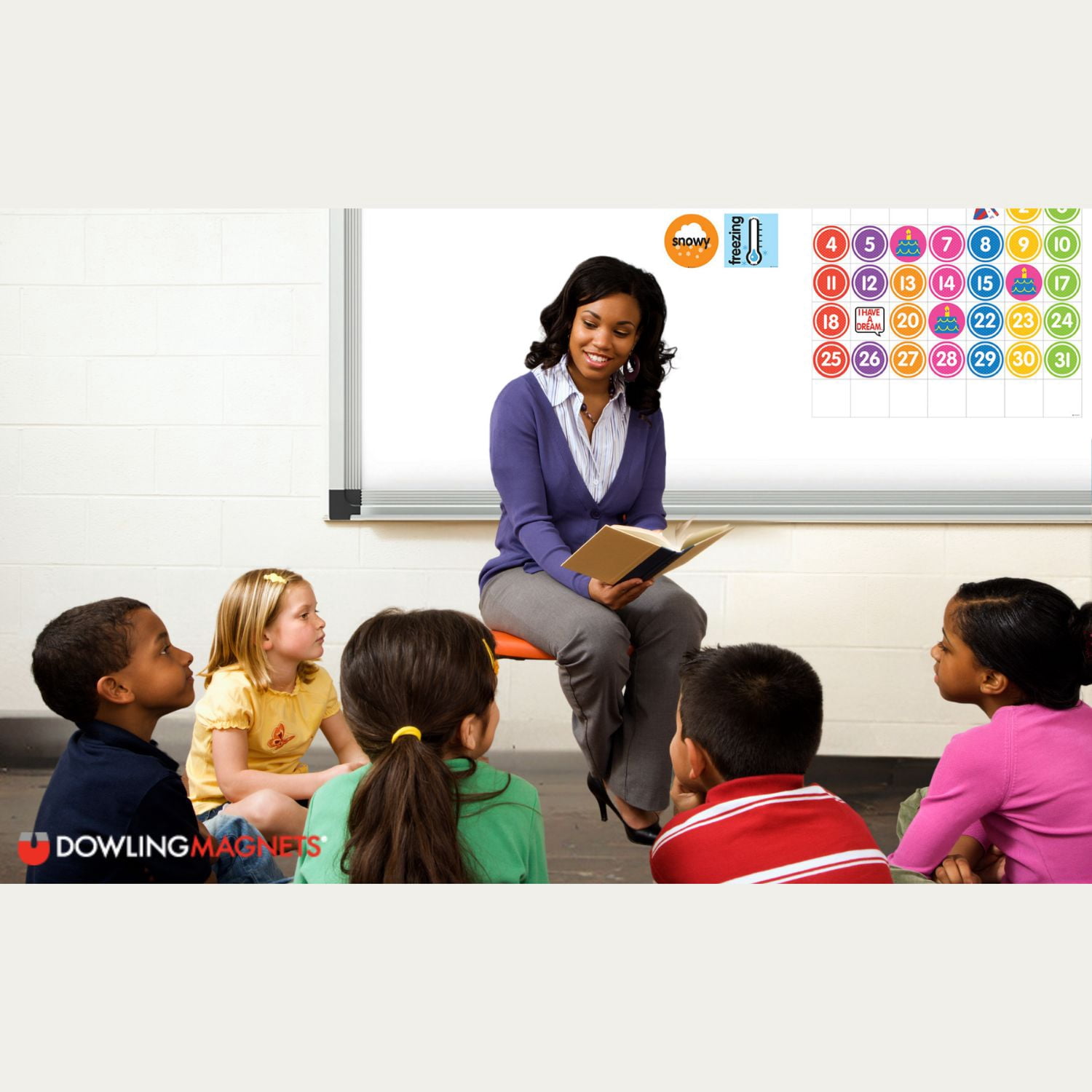 Dowling Magnets Giant Magnetic Calendar Set, 94 Pieces