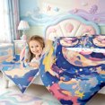 thumbnail image 4 of Manfei Pastel Animal Axolotl 7-Piece Twin Bedding,Cute Salamander Pattern Bedding Comforter Set,Colorful Stars Reversible, 4 of 7