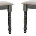 thumbnail image 4 of ACME Wallace 2 Pieces Dining Side Chair in Light Brown and Weathered Gray, 4 of 5