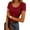 Wine, variant on OGLCCG Women's Short Sleeve Tops Scoop Neck Lace Trim Ribbed Fitted Tight T Shirts Solid Color Trendy Casual Stretch Basic Tee,M,Gray