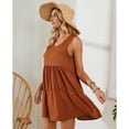 thumbnail image 5 of Summer Dresses for Women Beach Sundress Sleeveless Casual Loose Tank Dress, Caramel, XL, 5 of 7