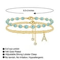 thumbnail image 2 of TINGN Evil Eye Ankle Bracelets For Women 14K Gold Plated Initial Anklet Letter A-Z Gold Anklets for Women Teen Girls Summer Jewelry Gifts, 2 of 5
