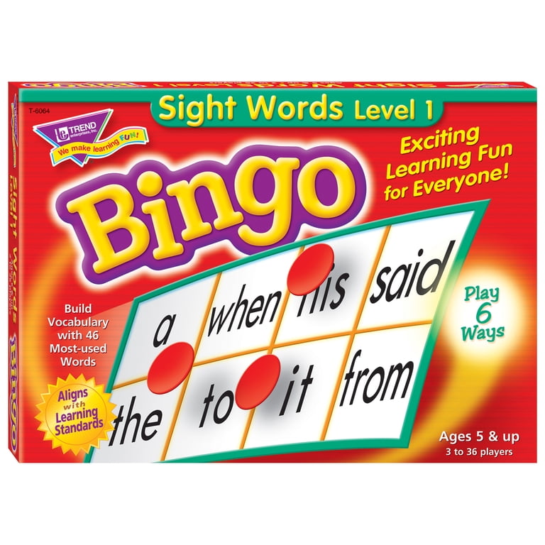 TREND Sight Words Level 1 Bingo Game Set photo 2