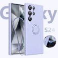 thumbnail image 2 of Silicone Case For Samsung Galaxy S24 Ultra S22 S23 S20 Plus Magnetic Ring Holder Cover Galaxy Note 20 Ultra 10 Shockproof Funda, 2 of 5