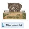 Stout by Envision Eco-Degradable Plastic Trash Garbage Bag, 39gal, 1.1mil, 33 x 44, Brown, 40/Box