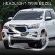 thumbnail image 2 of 1 par de biseles de recorte de faros delanteros izquierdo y derecho para Toyota HILUX REVO 2015-2017 ABS tono plateado, 2 of 6