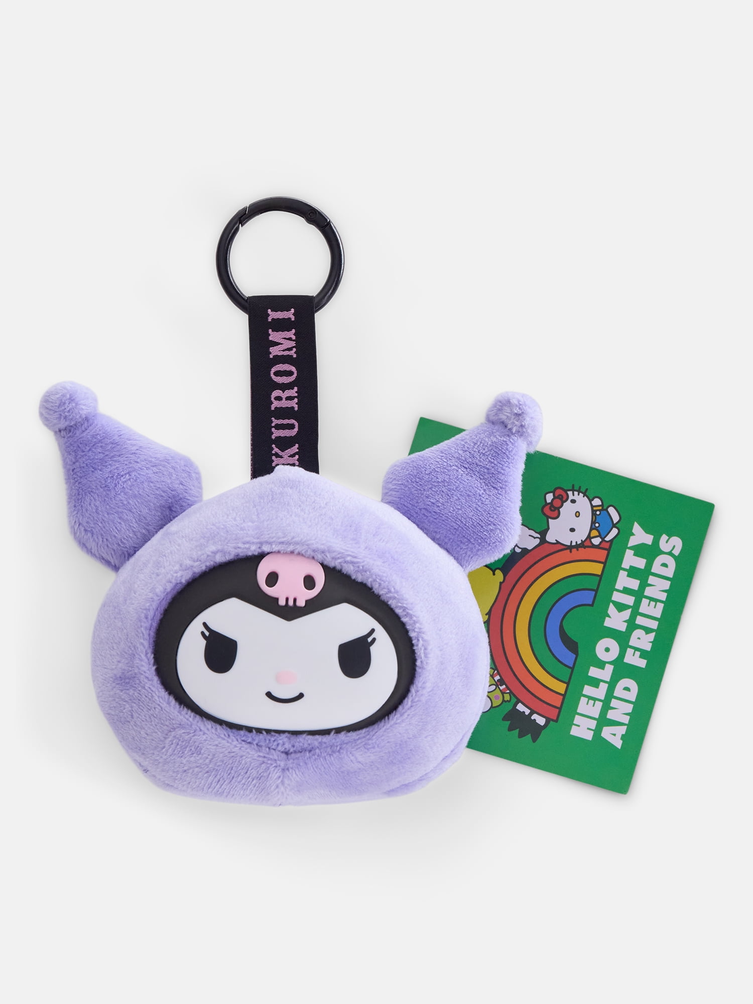 Hello Kitty and Friends Girls' Kuromi Plush Bag Charm, Purple
