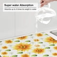 thumbnail image 5 of YFYANG Absorbent Dish Drying Mat for Kitchen, Reusable Sunflower Floral Graffiti Microfiber Dish Mat, 16 x 18 inch, 5 of 9