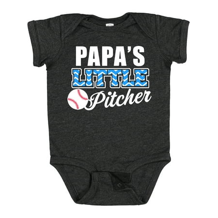 

Inktastic Baseball Papas Little Pitcher in White Gift Baby Boy Bodysuit