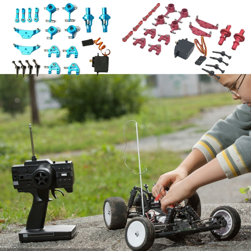 ziyahi 1 28 Scale RC Car Upper Bottom Rocker Arm Set Vehicle Front Rear Steering Cup Kit Accessories Replacement for WL Toy K969 Blue Walmart