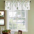 thumbnail image 4 of 2 Pack Valances for Windows, Green Eucalyptus Leaves Window Valances for Living Room/Bedroom/Bathroom, Birds Flowers Spring Watercolor Floral Light Filtering Kitchen Curtain Valance 60"W x18" L, 4 of 9