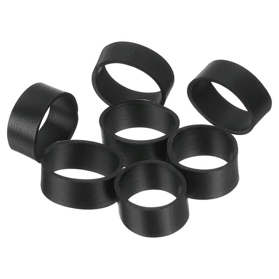 200Pcs Silicone Rubber Bands, 5mm x 8.5mm Rubber Bands Rings Cable Ties for Cord Wrapping Bag Wraps, Black