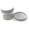 thumbnail image 1 of 4 oz Square Mason Glass Jar White Metal Lids (12 Pack), 1 of 1