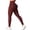 Burgundy, variant on CoreFlex Leggings with Pockets for Women Charm Scrunch Workout Leggings V Cross Waist Butt Lifting Gym Yoga Pants
