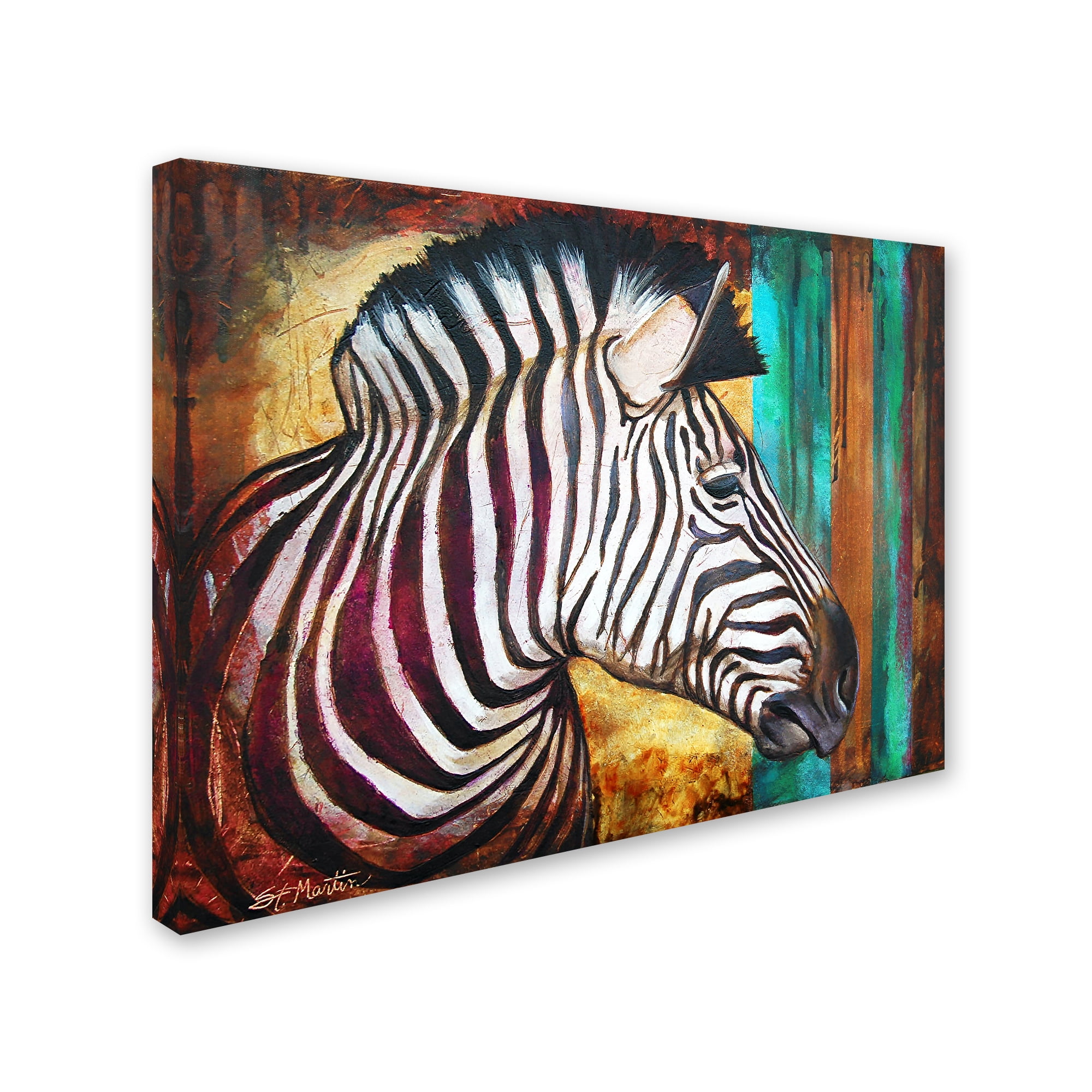 Trademark Fine Art 'Zebra Stripes' Canvas Art by Corina St. Martin