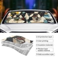 thumbnail image 3 of Kdxio Colorful Bulldog Duo Print Front Windshield Sun Shade,Folding Auto Sunshade for Car Truck SUV-Small, 3 of 5