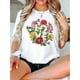 thumbnail image 1 of Camiseta de mujer con estampado de flores y amor para San Valentín. Regalo casual, moderno, cómodo, suave, deportivo, fitness, diario, para exteriores, transpirable, cuello redondo y manga corta., 1 of 6