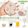 thumbnail image 7 of 6 Pcs Drink Coasters with Holder 3.94in Woven Coasters for Drinks Cute Flamingo Pattern Coaster Set for Protection Table, 7 of 7