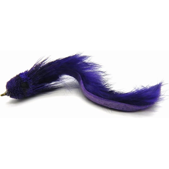 Kat Fly 4 Inch Handmade Cat Toy Teaser Wand Refill Eel - Purple Natural Material Toy